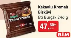 ETİ BURÇAK KAKAOLU KREMALI BİSKÜVİ 246 G